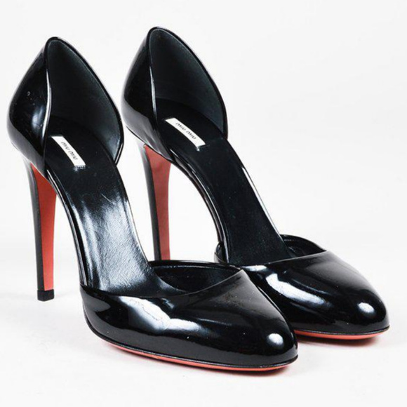 Miu Miu Shoes - Auc Miu Miu Patent Leather D Orsay High Heel Pumps